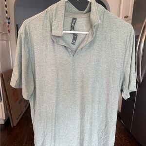 Vuori Heather Sage Green Short Sleeve Polo